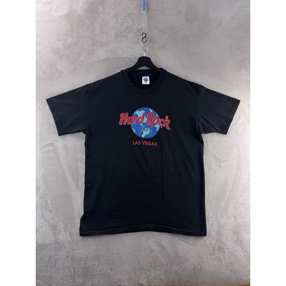 Vintage Hard Rock Cafe Las Vegas T Shirt Mens Size XL Black USA Made Graphic Tee